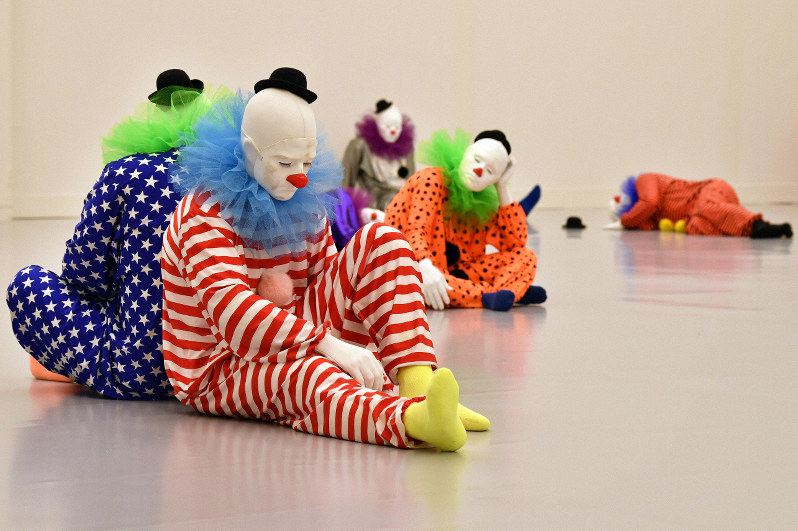 展示辞退が明らかになったウーゴ・ロンディノーネ氏の作品「孤独のボキャブラリー」=名古屋市東区の愛知芸術文化センターで、大西岳彦撮影
