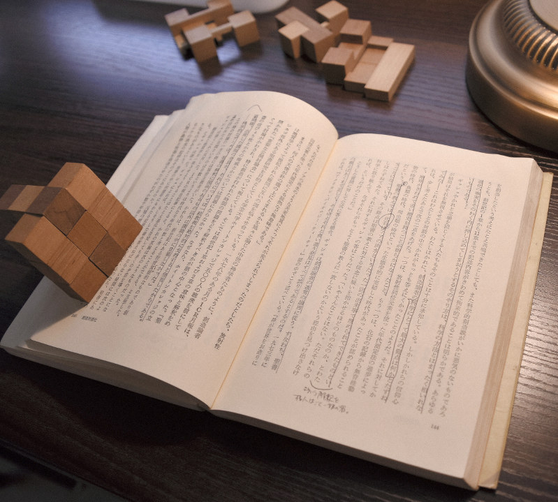 書き込みがしてある蔵書=河慧琳撮影