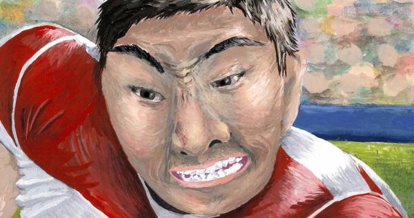 ラグビーｗ杯２０１９ 熊谷ラグビー場公式戦ポスター 三尻中 越野さん最優秀 体育館 商店に掲示へ 埼玉 毎日新聞