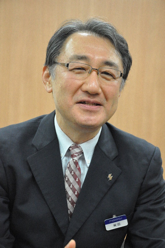 インタビューに応じる名鉄百貨店の柴田浩社長=名古屋市中村区で