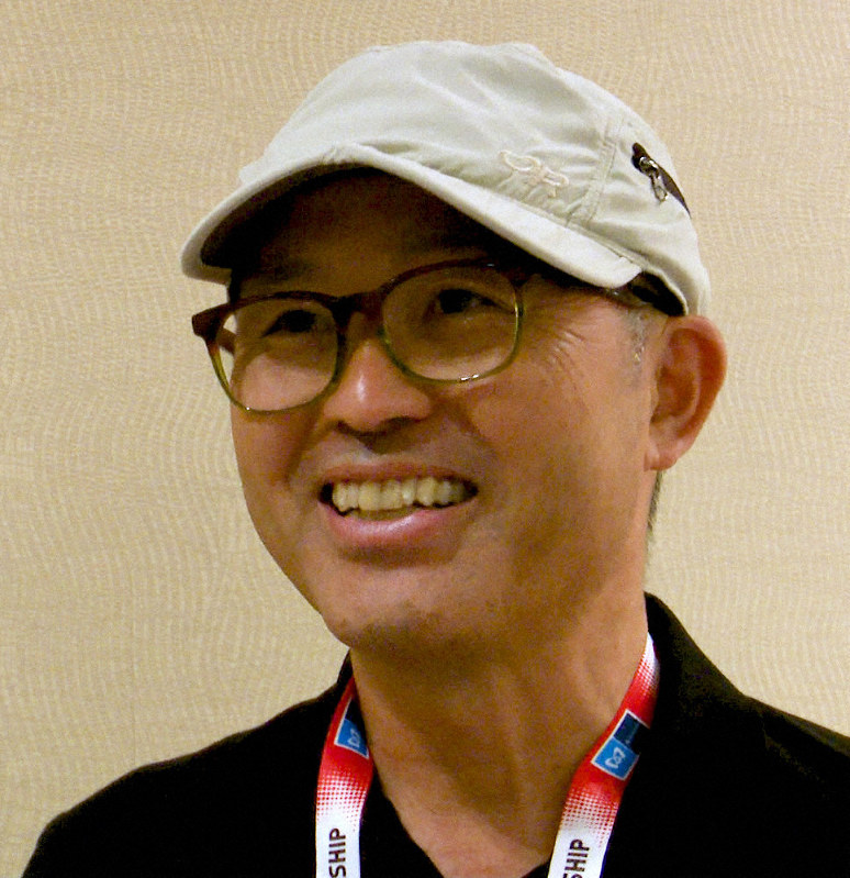 MGCの展望を語るマラソン解説者の金哲彦さん=東京都新宿区で2019年9月13日、加藤隆寛撮影(写真は動画から)
