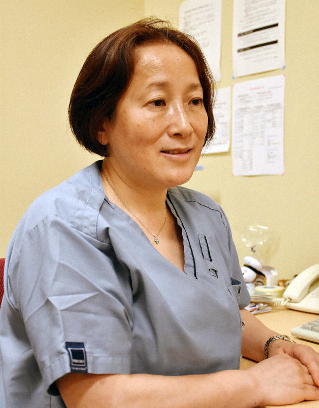 支援の重要性について語る性暴力救済センター・ふくいの細川久美子センター長=福井市の済生会病院で、横見知佳撮影