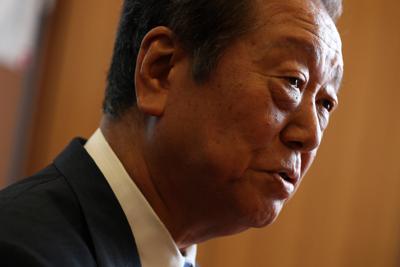 小沢一郎氏＝吉田航太撮影