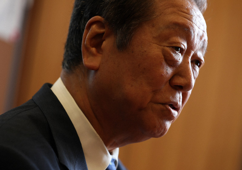 小沢一郎氏=吉田航太撮影