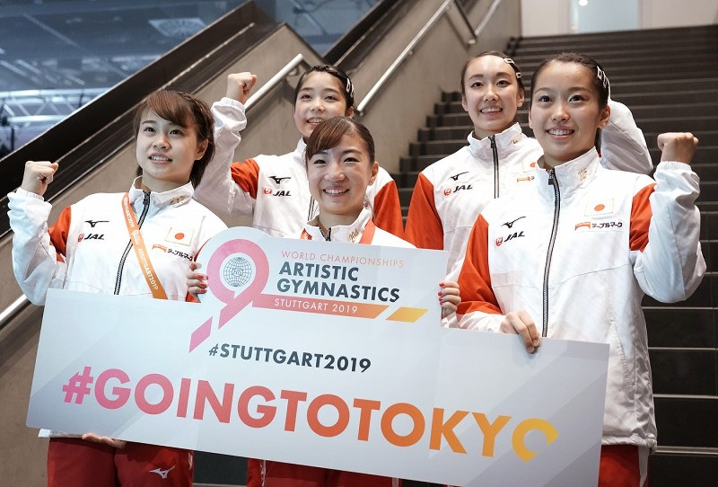 体操日本女子、東京五輪の団体出場枠獲得 4大会連続 [写真特集13