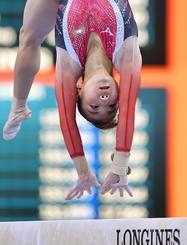 体操日本女子、東京五輪の団体出場枠獲得 4大会連続 [写真特集15/19