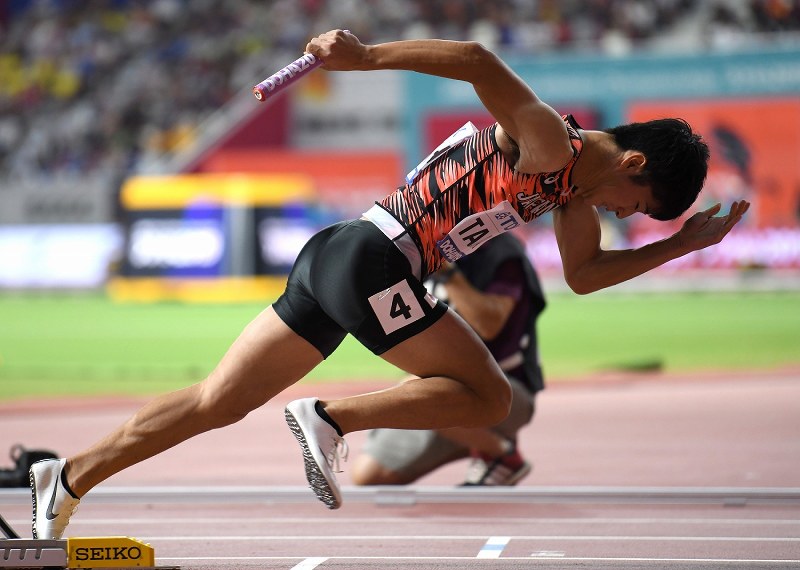 男子400メートルリレー 日本は 銅 37秒43アジア新 世界陸上 写真特集4 27 毎日新聞