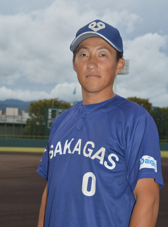 大阪ガスの小深田大翔内野手=兵庫県西宮市で2019年10月8日午後、松浦吉剛撮影