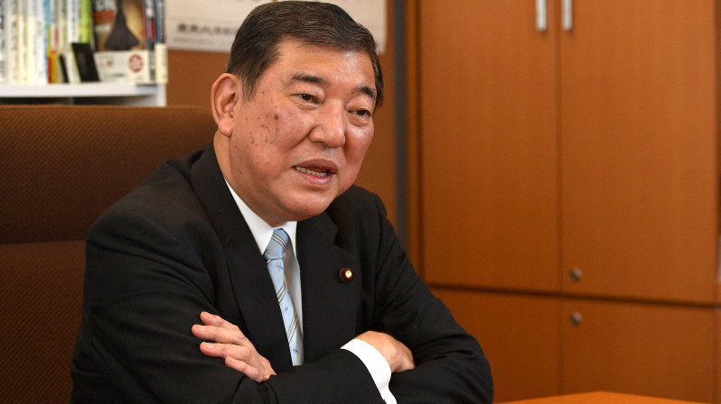 石破茂氏=藤井達也撮影