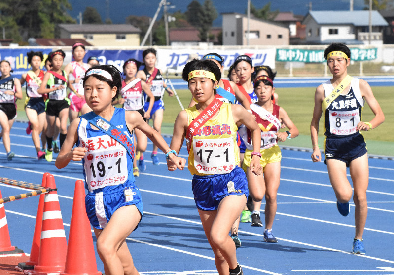 男子は東海大山形が3年連続、女子は山形城北が2年連続 高校駅伝山形県予選 毎日新聞