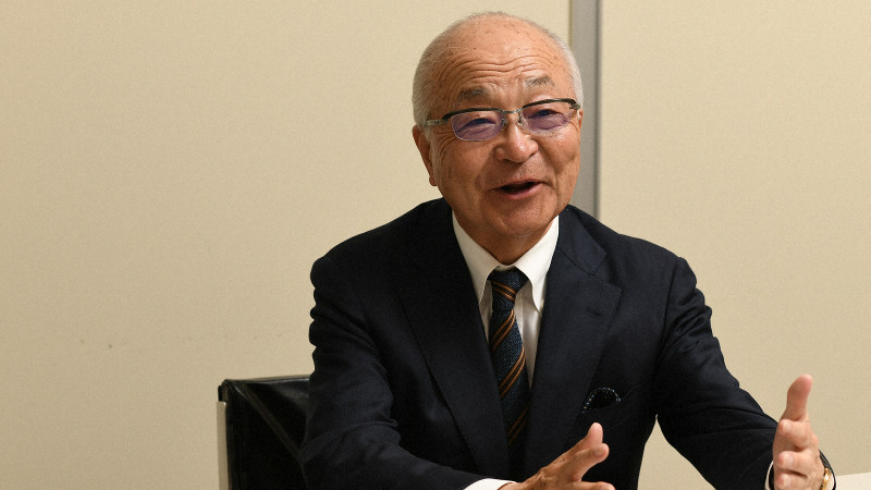 古賀伸明元連合会長=東京都千代田区で2019年5月14日午前11時半、内藤絵美撮影