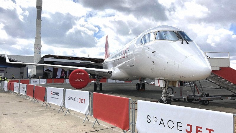 今年のパリ航空ショーに参加したスペースジェット=三菱航空機提供