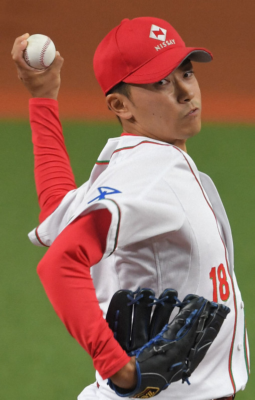 【JR九州-日本生命】力投する日本生命の先発・高橋拓=京セラドーム大阪で2019年11月1日、北村隆夫撮影