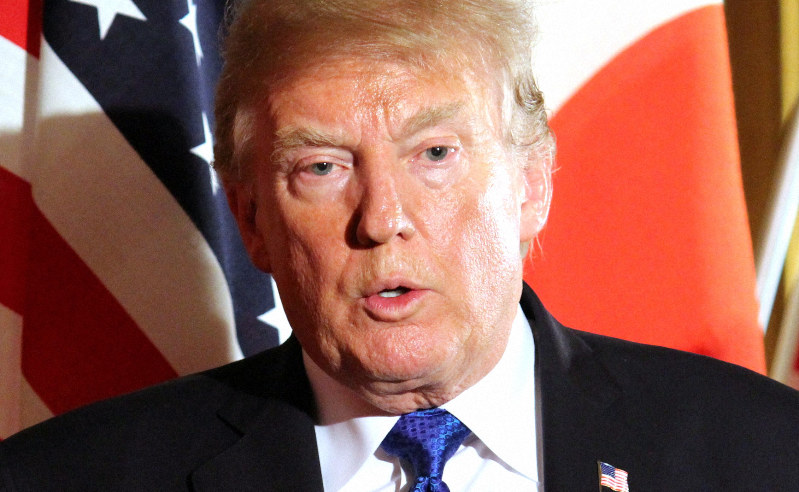 トランプ米大統領=高本耕太撮影