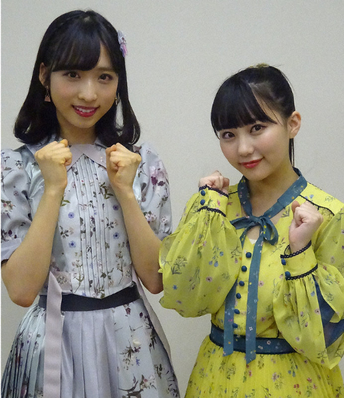 イメージとは対極にあるアウトローの世界の舞台に挑戦する小栗有以(左)と田中美久