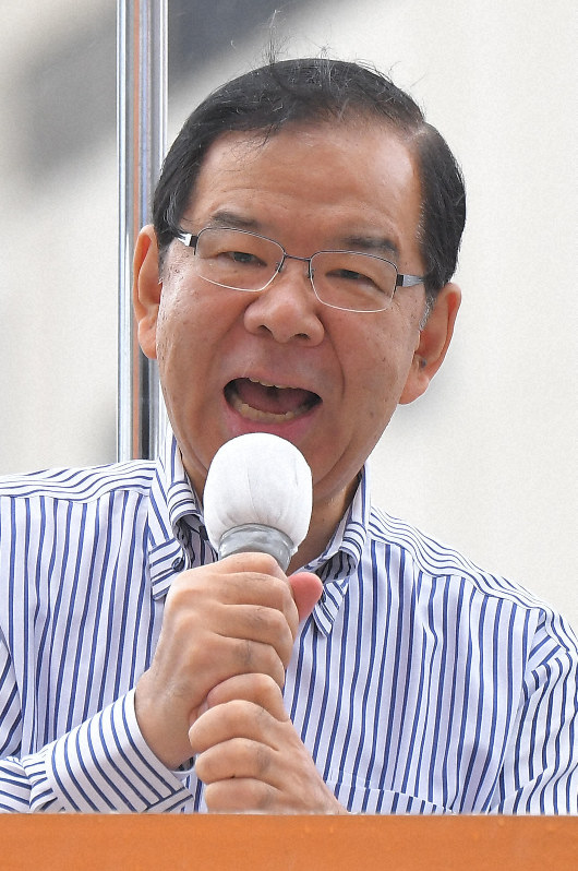 共産党の志位和夫委員長=滝川大貴撮影