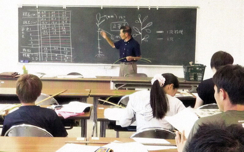 若者たちに稲作を教える中谷治夫さん=中谷さん提供