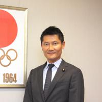 朝日健太郎氏＝高橋恵子撮影