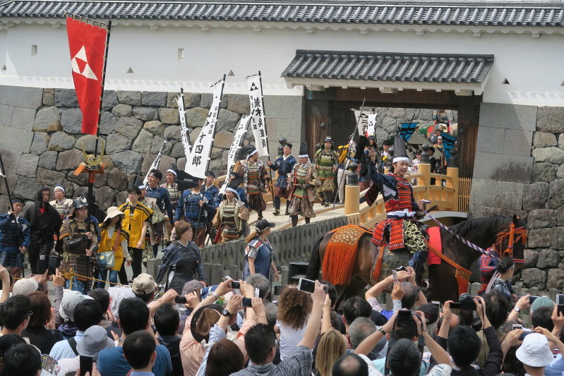 北條五代祭り=小田原城址公園で2018年5月3日、澤晴夫撮影
