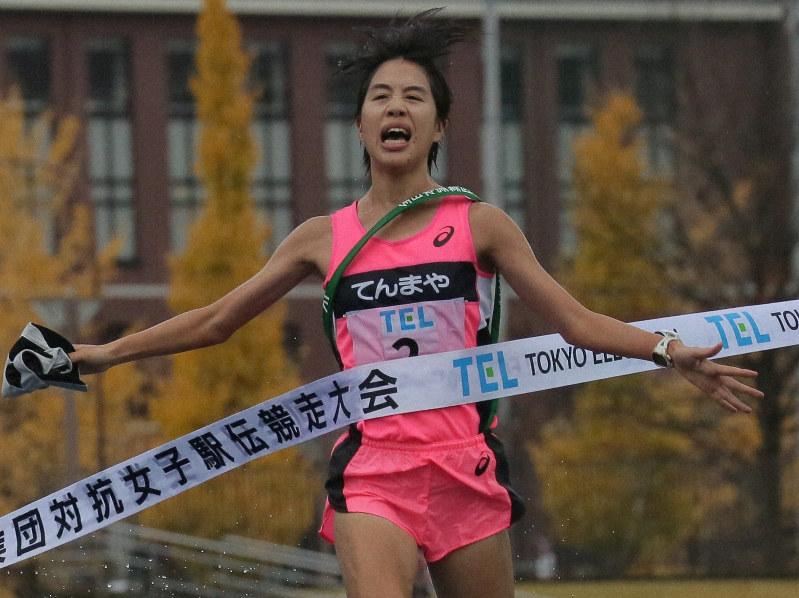 MGC3位でクイーンズ駅伝でも6区で区間2位と好走した天満屋の小原怜=仙台市の弘進ゴムアスリートパーク仙台で2019年11月24日、和田大典撮影