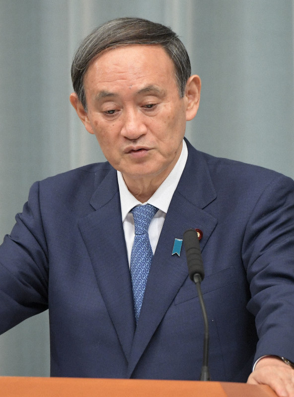 菅義偉官房長官=2019年11月25日、川田雅浩撮影
