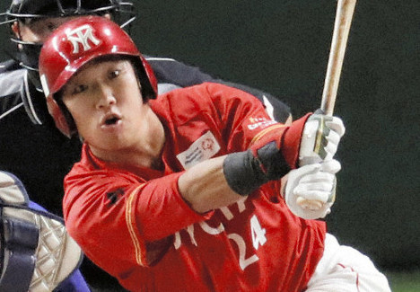 トヨタ自動車の沓掛内野手=吉田航太撮影