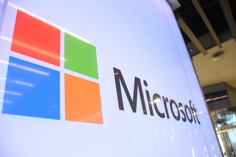 日本マイクロソフトのロゴ=東京都港区で2019年11月20日午後0時35分、宮崎稔樹撮影