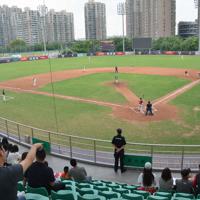 中国プロ野球リーグの江蘇対北京の公式戦＝中国江蘇省無錫市の球場で２０１９年９月、工藤哲撮影