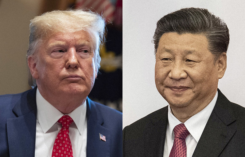 【左】トランプ米大統領【右】習近平中国国家主席