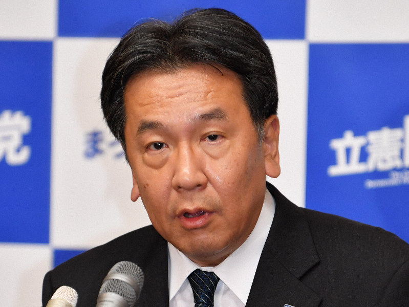 立憲民主党への合流についての話し合いの後、記者会見に臨む立憲民主党の枝野幸男代表=国会内で2019年12月6日、大西岳彦撮影