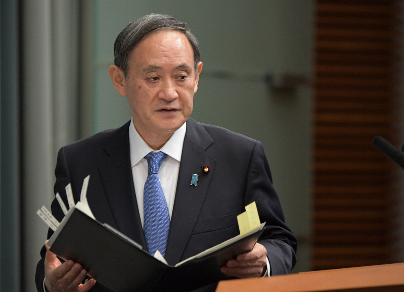 閣議後の記者会見に臨む菅義偉官房長官=首相官邸で2019年12月17日午前9時49分、川田雅浩撮影