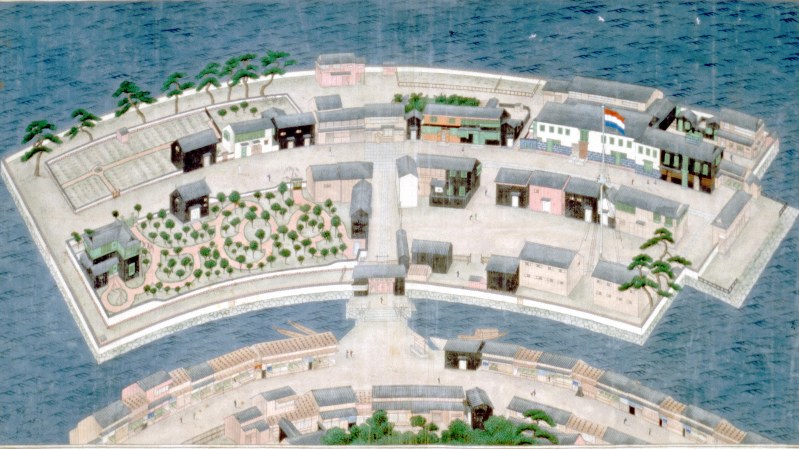 鎖国時代に海外との取引に使われた長崎の出島。現代の日本企業に出島の精神は生きるか=長崎歴史文化博物館収蔵