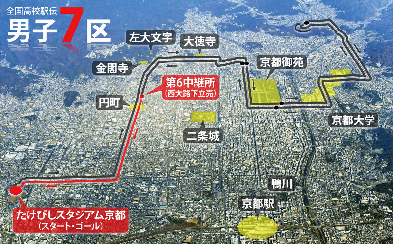 男子7区のコース図