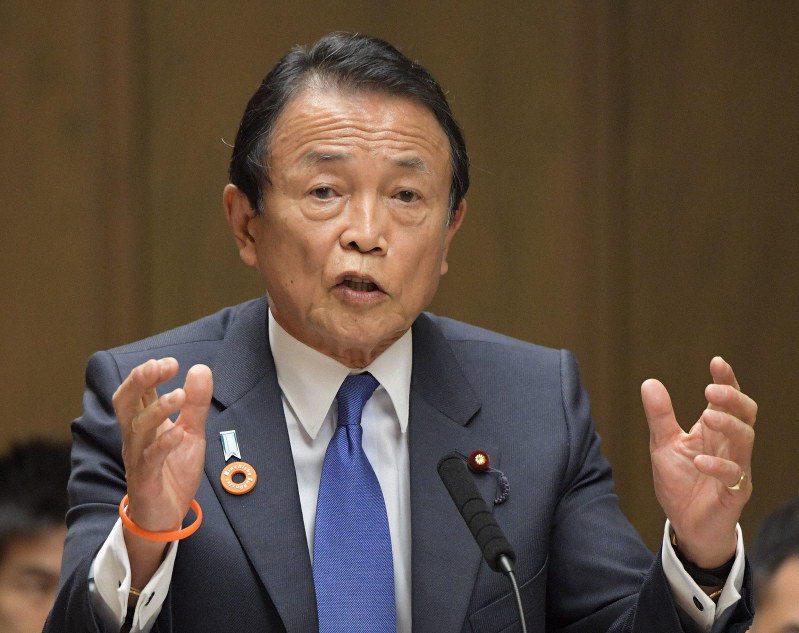 ジェンダーに関する問題発言が昨年、インターネット投票で「ワースト1位」となった麻生太郎副総理兼財務相=国会内で2019年6月18日、川田雅浩撮影