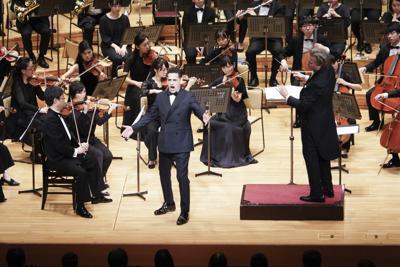 12月14日、サントリーホールでのフローレスのリサイタル　画像提供：サントリーホール