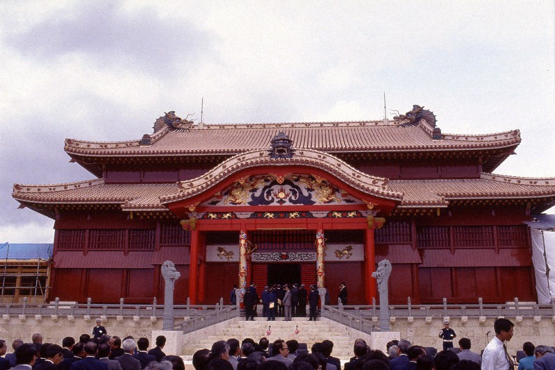 焼失前の首里城=中村琢磨撮影
