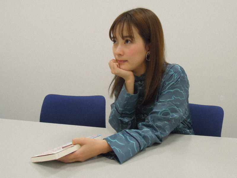 ササポンとの同居生活について語る大木亜希子さん=東京都千代田区で、大村健一撮影