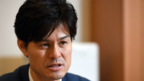 柚木道義氏＝宮本明登撮影