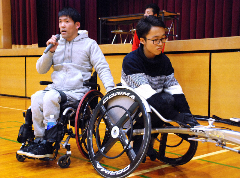 東京パラに向けレベルアップ 車いす陸上 大矢さん 西宮香風高で講演 兵庫 毎日新聞