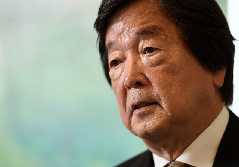 田中均氏=藤井達也撮影