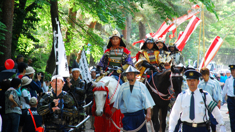 「亀岡光秀まつり」の武者行列=京都府亀岡市で2008年5月(同市提供)