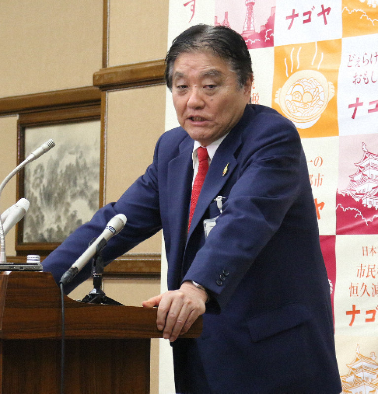 あいちトリエンナーレの関連予算について話す、河村たかし・名古屋市長=名古屋市中区三の丸の市役所で2020年2月3日午前11時9分、野村阿悠子撮影