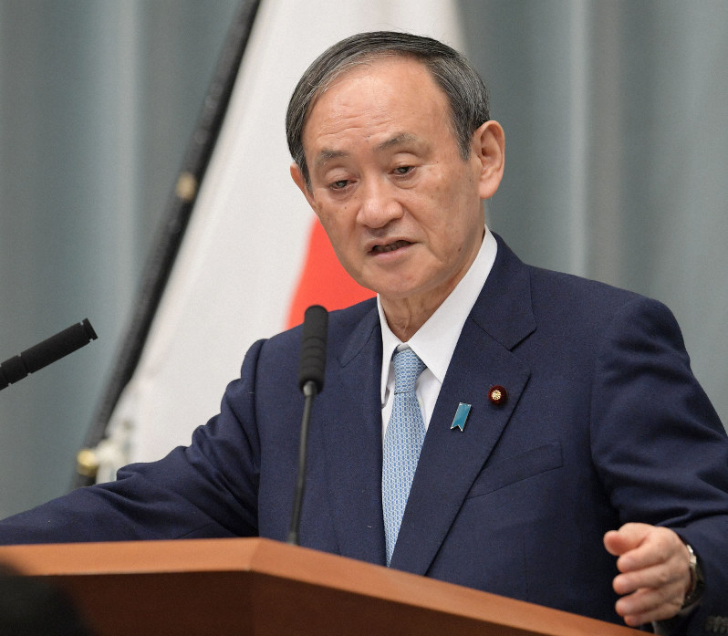 菅義偉官房長官=首相官邸で、川田雅浩撮影