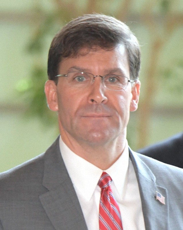 エスパー米国防長官=川田雅浩撮影