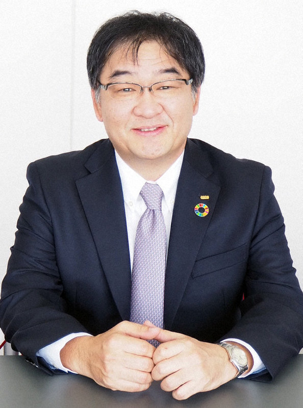 アートコーポレーションの寺田政登社長=大阪市の同社本社で、加藤美穂子撮影