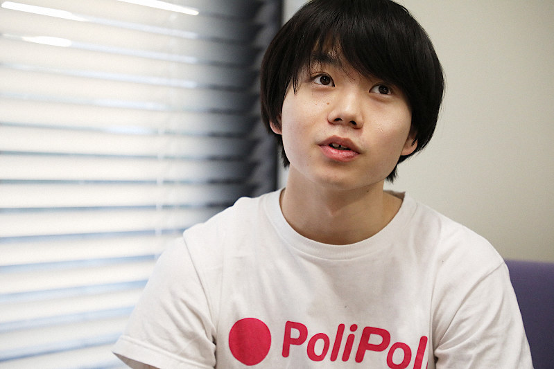 株式会社PoliPoli最高経営責任者の伊藤和真さん=岡本同世撮影