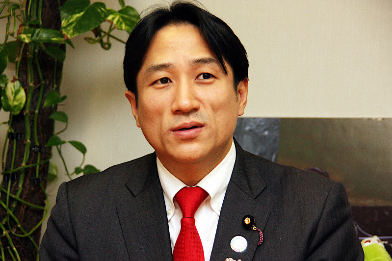 川田龍平氏=高橋恵子撮影