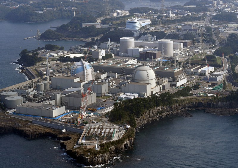 九州電力玄海原発=本社ヘリから津村豊和撮影