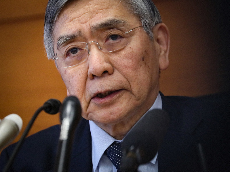 金融政策決定会合後に、記者会見する黒田東彦・日銀総裁=東京都中央区で2020年3月16日午後4時2分、吉田航太撮影