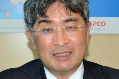東京電力エナジーパートナー（ＥＰ）の秋本展秀社長＝東京都中央区の同社本社で２０２０年３月１６日、中津川甫撮影
